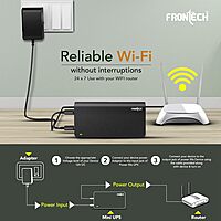 Frontech UPS-0021 – Mini UPS with fast switch-over and efficient battery backup for uninterrupted power to essential gadgets.
