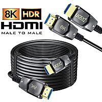 Uport 8K HDMI 2.1 Cable 20m – Fiber Optic, UHD, supports 8K@60Hz, HDR, and eARC. Ideal for gaming and home theater setups. Durable, lightweight, and flexible design for easy installation.
