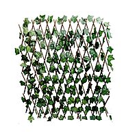 Expandable Wooden Panel Garden Fence with Artificial Leaves for Walls & Ceiling