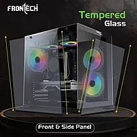 Frontech FT-4382 Mid-Tower Case USB 3.0 & Bottom PSU