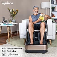 Lifelong Calf, Foot and Leg Massager Machine for Home 4 Vibration Motors mprove Blood Circulation, 80W