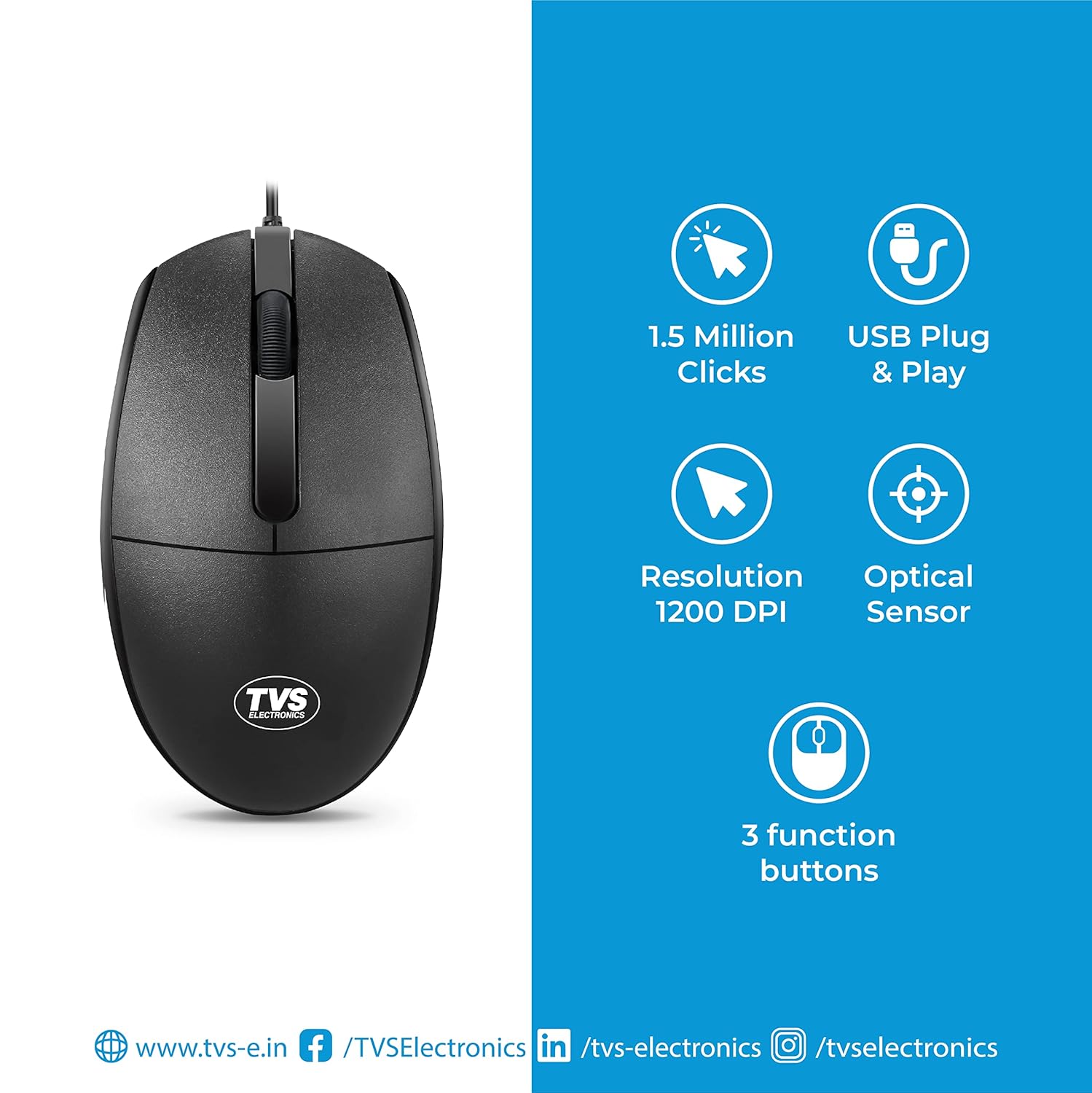 TVS Mouse Wired M120