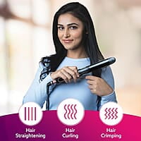 AGARO HS1119 3-in1 Hair Styler, Straightner, Crimper, Curler For Women