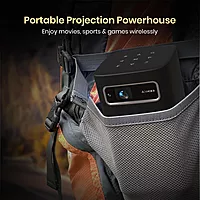 Portronics Pico 13 Smart Projector – 4K Support, 3500 Lumens, Compact Design | Wi-Fi & Bluetooth Enabled | Built-in Battery | Ideal for Home Theater, Presentations & Outdoor Movies