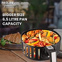 Havells Grande Air Fryer with Aero Crisp Technology, 6.5 Litre Large Pan Capacity, 10 Pre- Set Menu