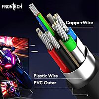 Frontech NC-0037 HDMI to VGA adapter enables easy connection from modern HDMI devices to VGA displays—perfect for monitors and projectors.