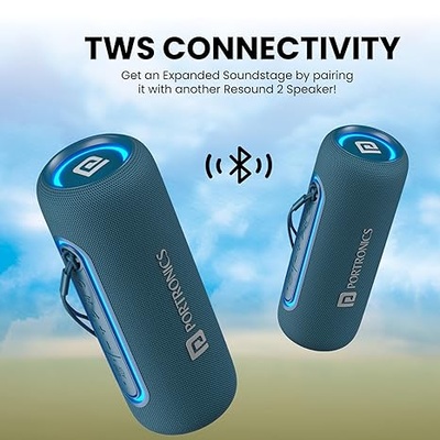 Portronics Resound 2 | 15W Soundbar with Deep Bass, Bluetooth & 2000mAh Battery (RED) Portronics Resound 2 | 15W Soundbar with Deep Bass, Bluetooth & 2000mAh Battery (RED)