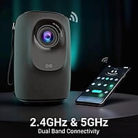 ZEBRONICS PIXAPLAY 24, Smart LED Vertical Projector, 4000 Lumens, 1080p Support, 160" Screen Size, Auto Focus & Keystone, Bluetooth, WiFi, HDMI (ARC), USB, AUX, APP Support, Miracast