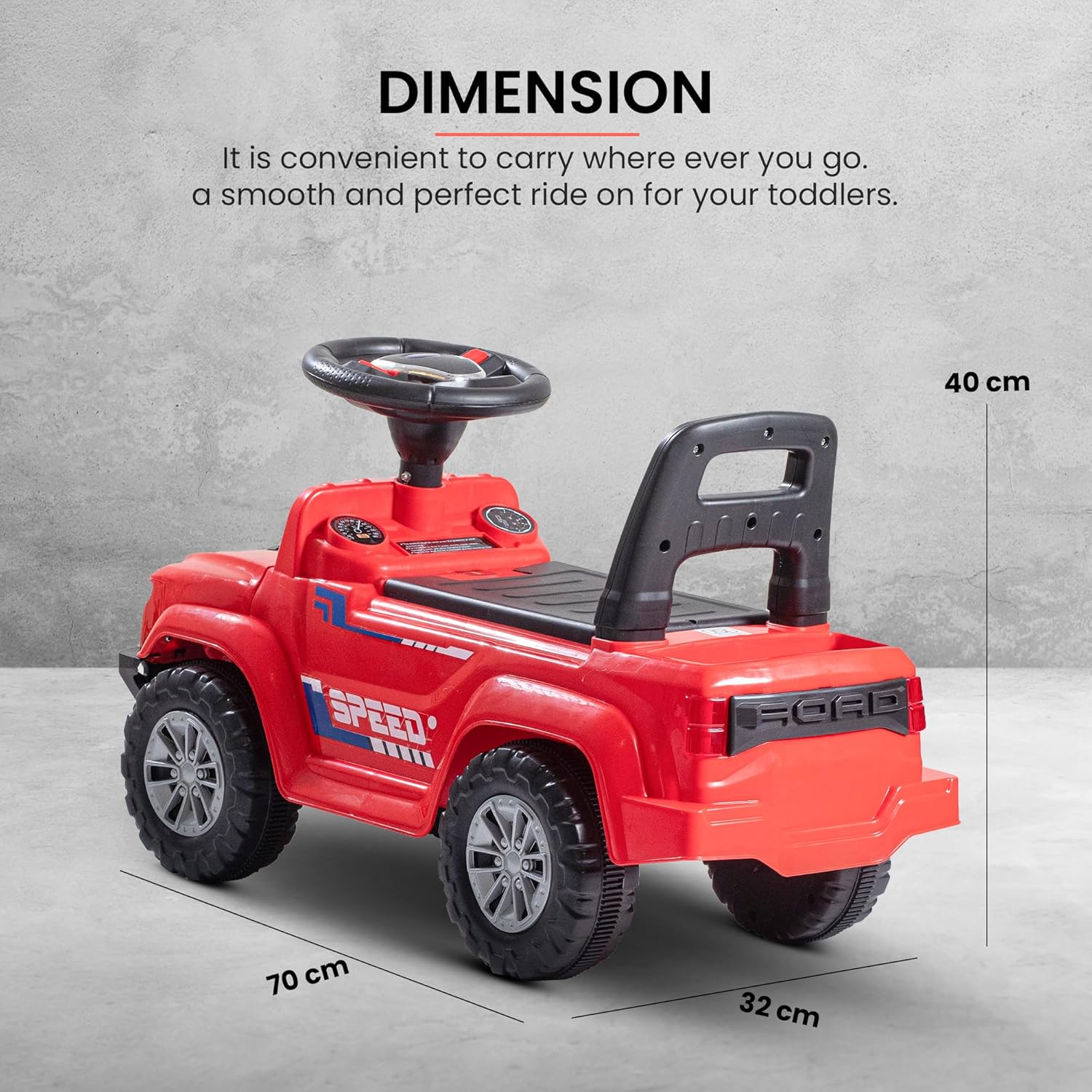 Baybee Push Ride on Baby Jeep for Kids Toys with LED Light & Storage Bin-Red Baybee Push Ride on Baby Jeep for Kids Toys with LED Light & Storage Bin-Red