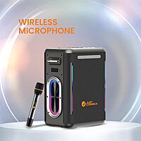 Just Corseca Sonic Symphony 550W Bluetooth Speaker – Karaoke | RGB Lights | 12H Playtime | Black