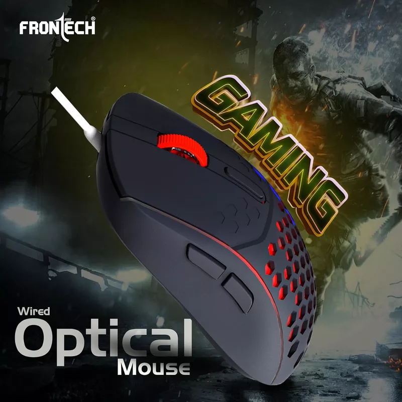 Frontech AERO BLADE KB-0044 – RGB gaming keyboard with mechanical feel, USB interface, anti-ghosting keys & ergonomic design. Built for speed.