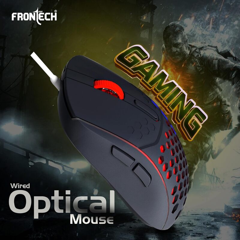 Frontech AERO BLADE KB-0044 – RGB gaming keyboard with mechanical feel, USB interface, anti-ghosting keys & ergonomic design. Built for speed.