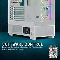 Ant Esports Crystal X3 LCD ARGB White ATX Mid-Tower Case – Tempered Glass | USB-C