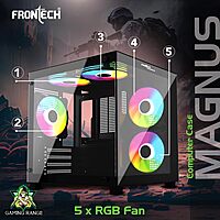 Frontech FT-4383 MAGNUS ARGB Mid-Tower Gaming Case