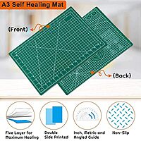 Anezus Self Healing Cuttting Mat A3 Size, Polyvinyl Chloride, Green