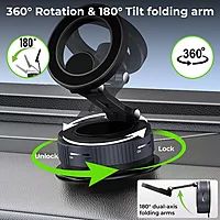 UltraProlink UM1226 - Magneto Universal Magnetic Dash/ Glass Mount with Vacuum Grip