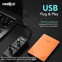 Frontech USB HUB NC-0017 features multiple high-speed USB ports, compact design, and plug-and-play ease for expanding device connectivity.