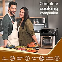 AGARO Regency Air Fryer For Home, 12L, Family Rotisserie Oven, 1800W, 9 Preset Menu