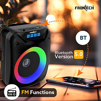 Frontech SW-0185 2.1 speakers deliver rich audio with deep bass and clear treble—perfect for music, movies, and everyday entertainment.