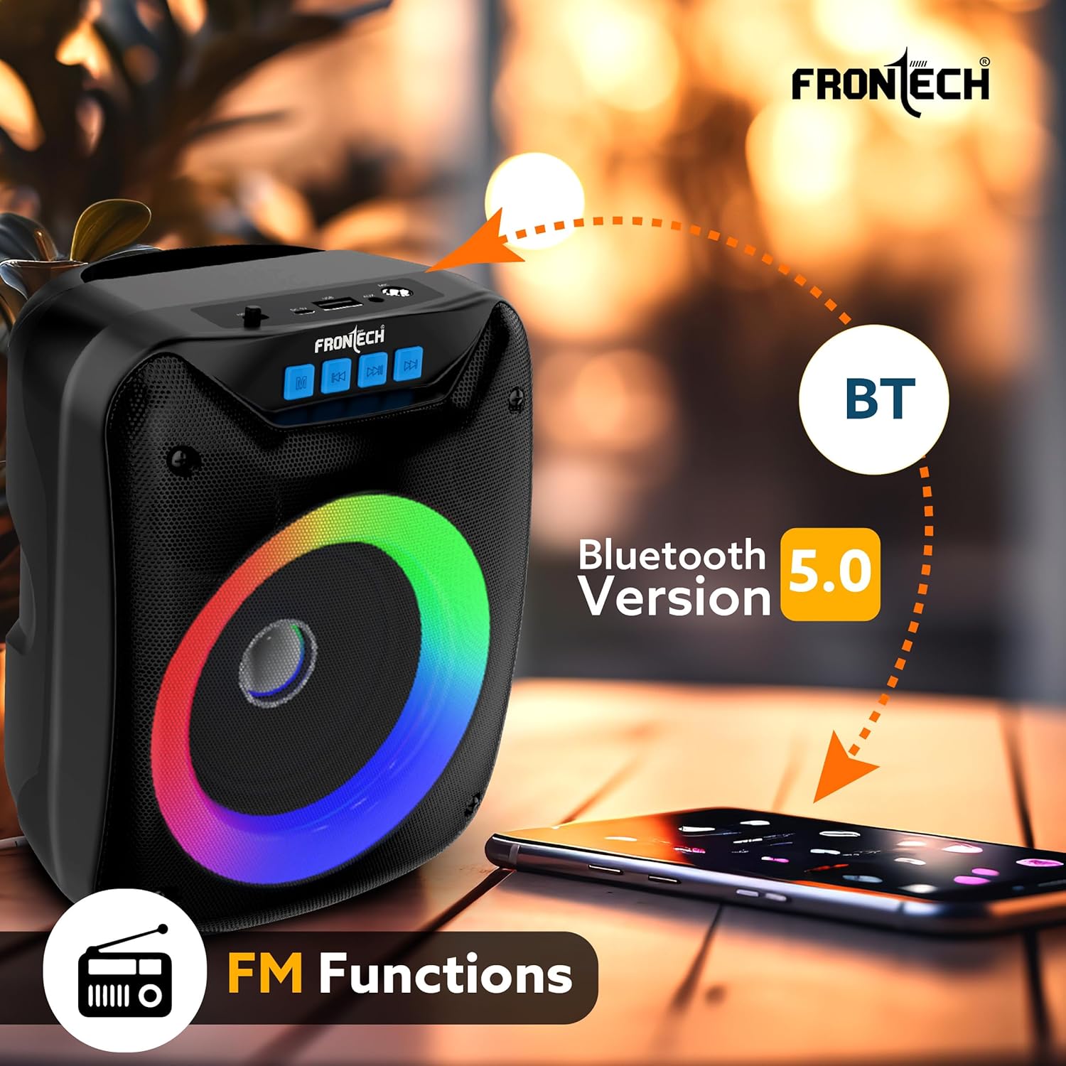 Frontech SW-0185 2.1 speakers deliver rich audio with deep bass and clear treble—perfect for music, movies, and everyday entertainment.