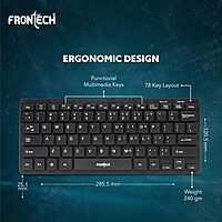 Frontech KB-0041 – Wired USB keyboard with ergonomic design, quiet keys, and durable build for comfortable and efficient daily typing.