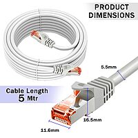Uport 5M Ethernet Cable CAT6 features durable steel ends, ensuring high-speed data transfer. Perfect for gaming, streaming, and reliable networking.