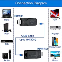 uPort HDMI Extender – 120M Long Range, supports 1080p resolution, ideal for long-distance connections, plug-and-play setup, perfect for home theater or professional AV installations.