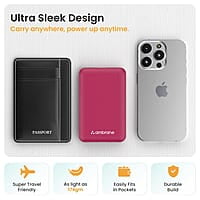 Ambrane 10000mAh Slimmest & Compact (Pocket/Bag Friendly) Powerbank, 22.5W Fast Charging, USB & Type C Output