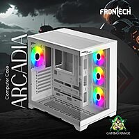 Frontech FT-4381 White Mid-Tower Gaming Case RGB