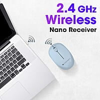 ZEBRONICS Cheetah Wireless Mouse with 1600 DPI, High Accuracy, Precise Usage, 3 Buttons, Ergonomic and Comfortable Design