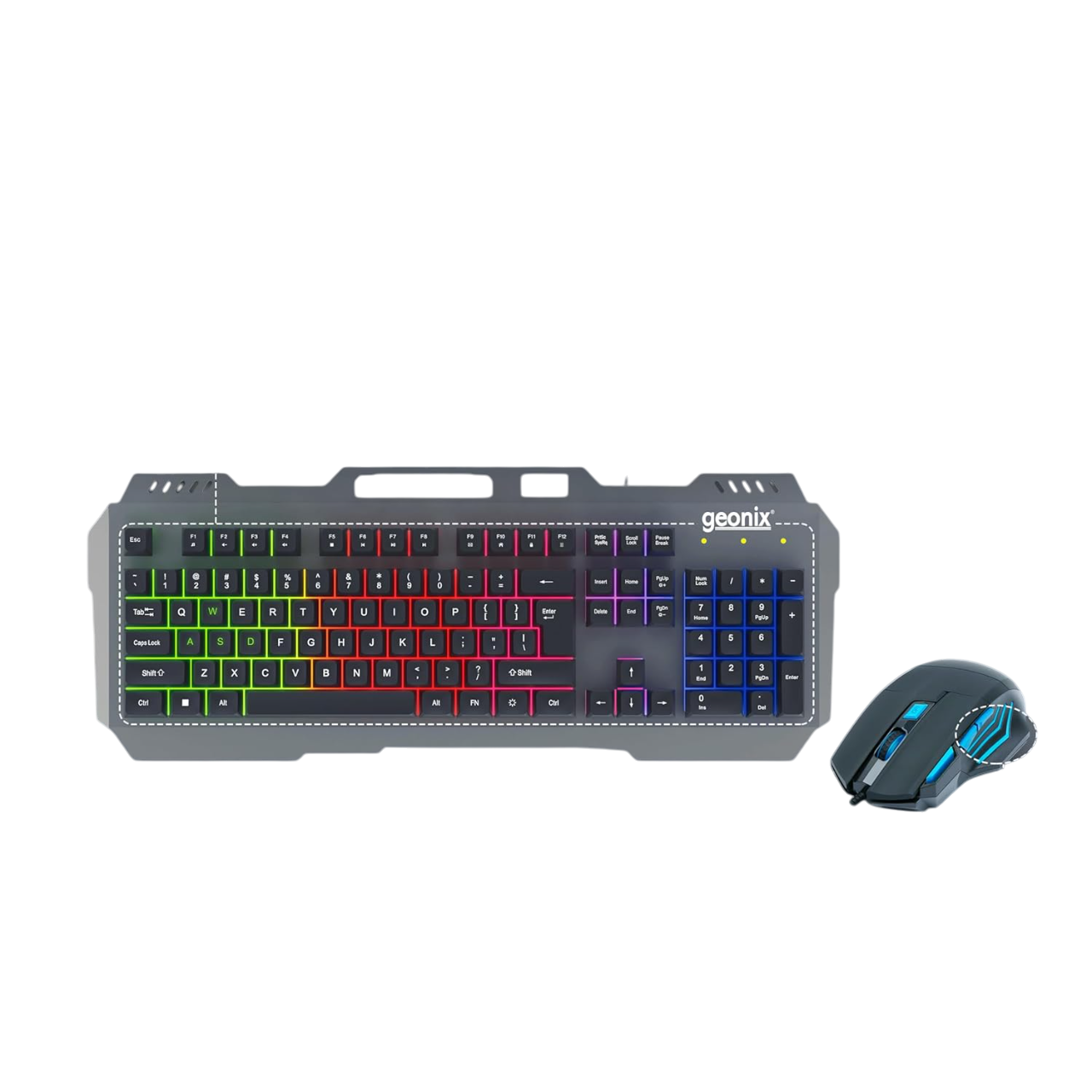 Geonix Cruiser CX1 Gaming Keyboard and Mouse Combo, Black-GXCPK-06