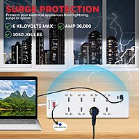 Live Tech Nicole WC03 Surge Protector – 6 Sockets, designed for safety and convenience. Protects devices from surges, features 6 outlets for multiple devices, compact design for home or office use.