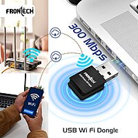 Frontech FT-0842 offers 300 Mbps wireless speed with stable connectivity, easy setup, and compact design for home and office networks.