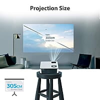ZEBRONICS ZEB-LP2800 Full HD Home Theatre Projector with Built in Speaker, HDMI, VGA, USB, AV in, mSD Slot, AUX Out, 1080p Support and Remote Control