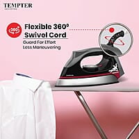 Havells Abs Tempter 1000 Watts Dry Iron Press With Greblon E2 Grade Non-Stick Coated Sole Plate