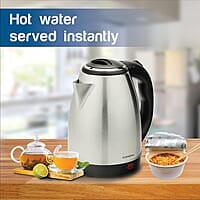 Crompton Insta Delight 1.8L SS Electric Kettle with Auto shut-off  Dry Boil Protection 1500 W