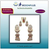 .God Ornament Gold Plated Multi Stone Hand&Leg with Namam, God Stone Ear