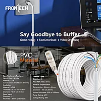 Frontech NC-0002 CAT6 Ethernet Cable – 100m Durable Cable for High-Speed Networking