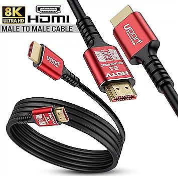 Uport 8K HDMI Cable 15m – HDMI 2.1, eARC, 48Gbps, supports 8K@60Hz, 4K@120Hz, HDR, and Dolby Vision. Perfect for gaming and home theater setups. Durable design for long-lasting performance.