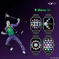 ZEBRONICS DC Joker Edition DRIP Smartwatch with Bluetooth 5.1 Calling, 1.69" Display Size, Voice Assistance, 11 Built-in + Customizable Watch Faces, 8 Menu UI, IP67 and 100+ Sports Tracker