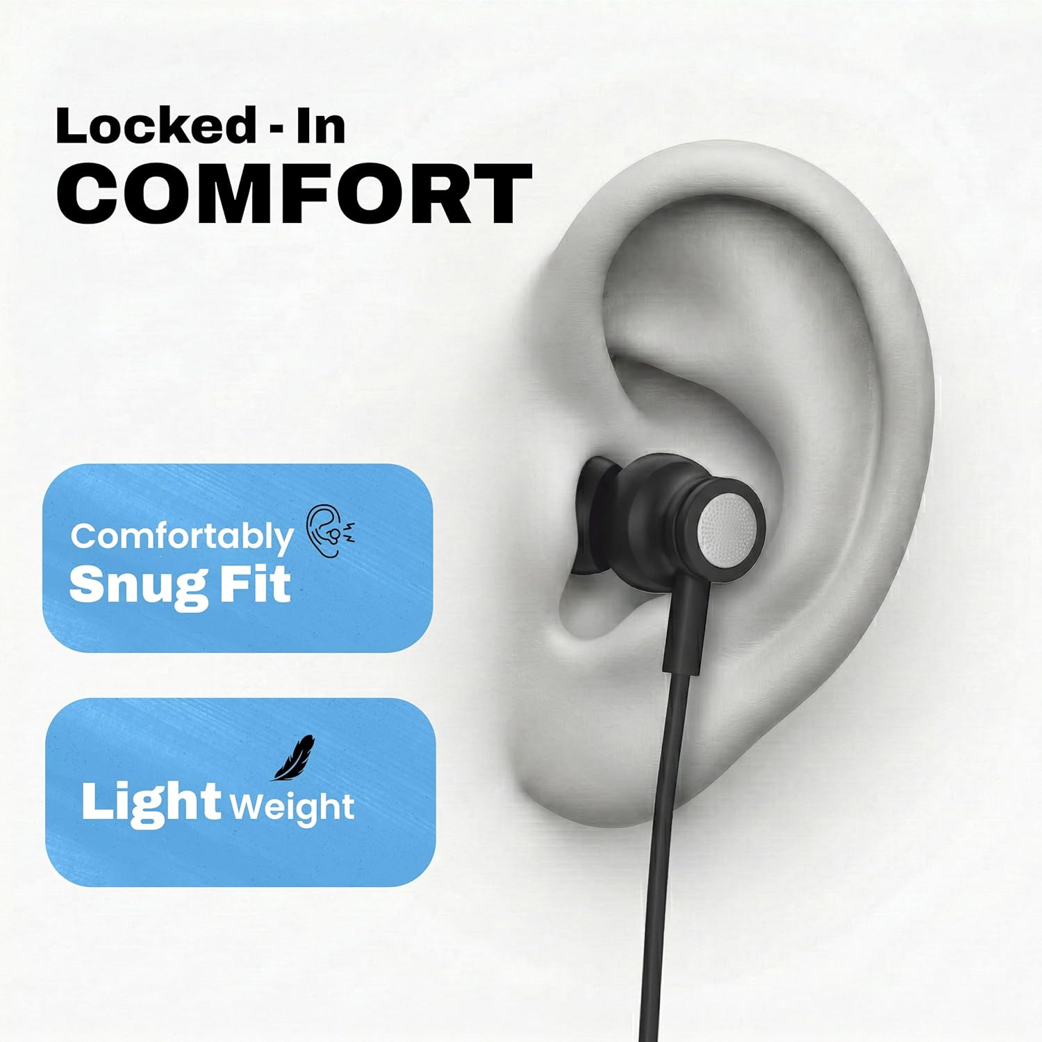 EVM HF-03 3.5mm Wired Earphone - Black