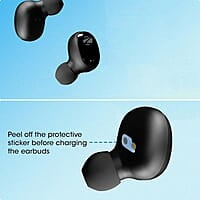 ZEBRONICS ZEB-SOUND BOMB 1 TWS Earbuds with BT5.0, Up to 12H Playback, Touch Controls, Voice Assistant, Splash Proof with Type C Portable Charging Case