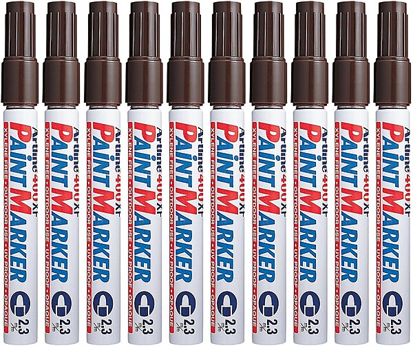 Artline 400XF Brown Paint Marker (Pack of 10)