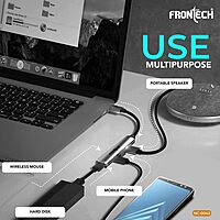 Frontech NC-0042 USB Hub – Fast 5 Gbps Data Transfer | Durable Build | Ideal for High-Speed Syncing & Smooth Connectivity