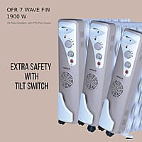 Havells OFR 7 Wave Fins with Fan 1900 watt white