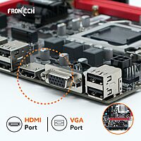 FRONTECH H110 Motherboard (FT-0475) – LGA1151 Socket | Supports 6th/7th/8th Gen CPUs | DDR4 Slots | NVMe Support | HDMI & VGA | USB 3.0