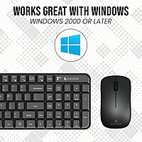 Coconut Neon Wireless Keyboard & Mouse Combo (WKM16, Vibrant Colors, Ergonomic Design, Comfortable Typing Experience, 1 Year Warranty)