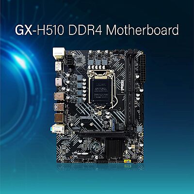 Geonix Motherboard GX-H510 DDR4 10th and 11th Gen CPU DDR4 3 Years Warranty