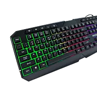Geonix Cruiser Gaming Keyboard, Dedicated Multimedia Keys, Noiseless Keys, Black, K3