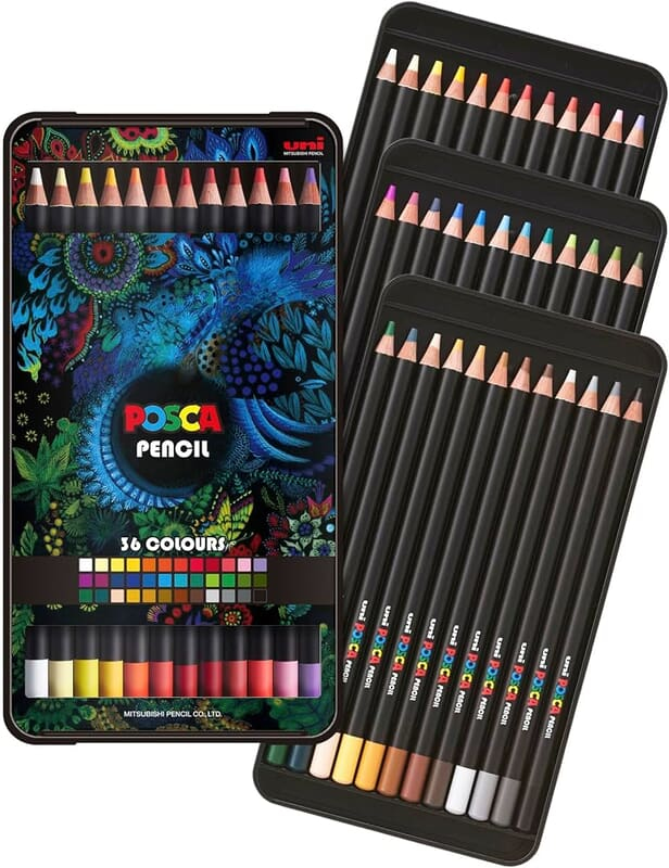 UNI POSCA PASTEL PENCIL CLR - 36 UNI POSCA PASTEL PENCIL CLR - 36
